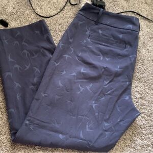 Ann Taylor Petite Blue Bird Pants Sz 12 EUC